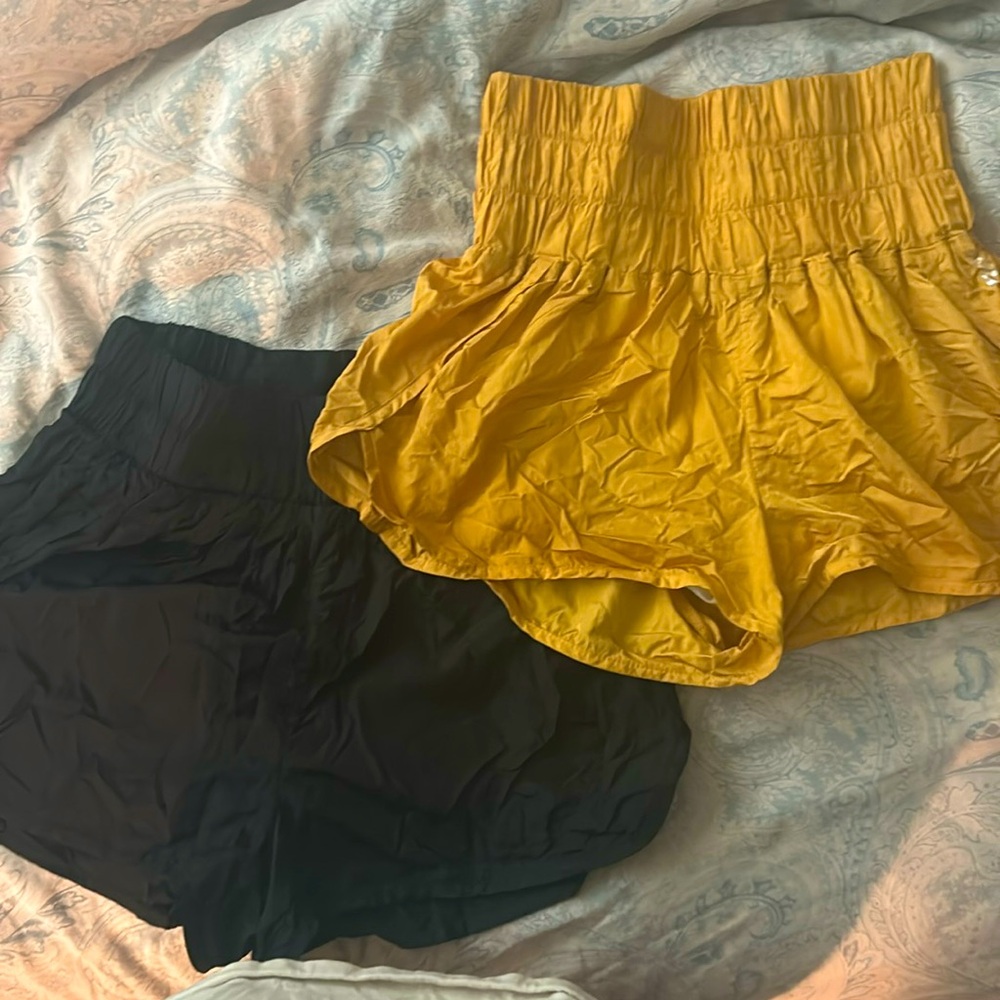 Free People Movement The Way Home Shorts Bundle Medium Black Gold
